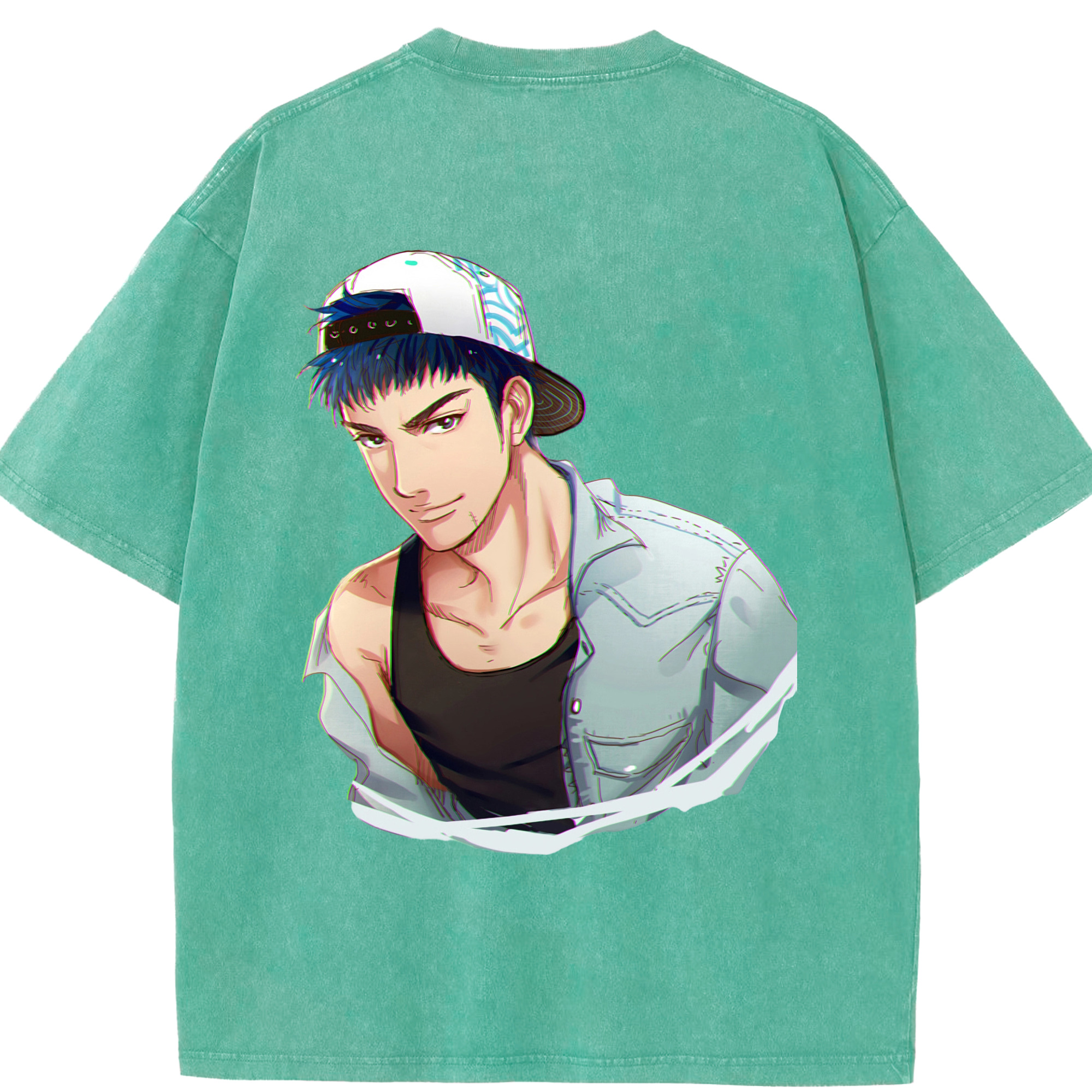（画像用） SLAM DUNK／スラムダンク 綿100% ヴィンテージ風 半袖Tシャツ（背面プリント）